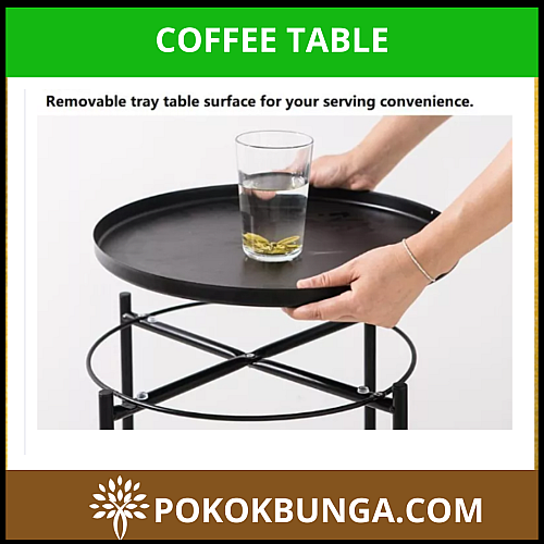 Coffee Table Tray Table Removable Tray Top  Side Table  Coffee Table Meja Tepi Sofa Meja Kecil