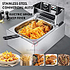 8 Liters 2.5Kw Electric Commercial Deep Fryer Fast Food Western French Fried