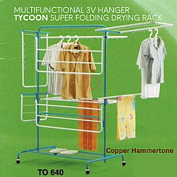 Copper Hammertone Color 3V Tycoon Super Folding Drying Clothes Rack