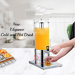 8 Liters Stainless Steel Juice Dispenser With Ice Chamber Tong Air Berkas Air VIP Serving Juicer