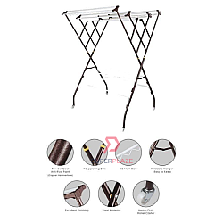 3V Rainbow 12 plus 2 Bars Clothes Drying Rack Outdoor Clothes Towel Hanger