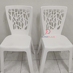 White Color 6 Pcs 3V EZ High Quality Stackable Dining Plastic Chair Rest Chair Heavy Duty