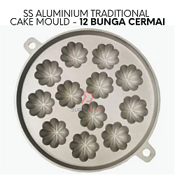 12 Bunga Cermai SS Aluminium Bahulu Mould Baker Traditional Cake Mold