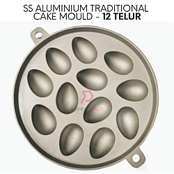 12 Telur SS Aluminium Bahulu Mould Baker Traditional Cake Mold