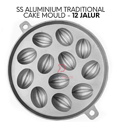 12 Jalur SS Aluminium Bahulu Mould Baker Traditional Cake Mold