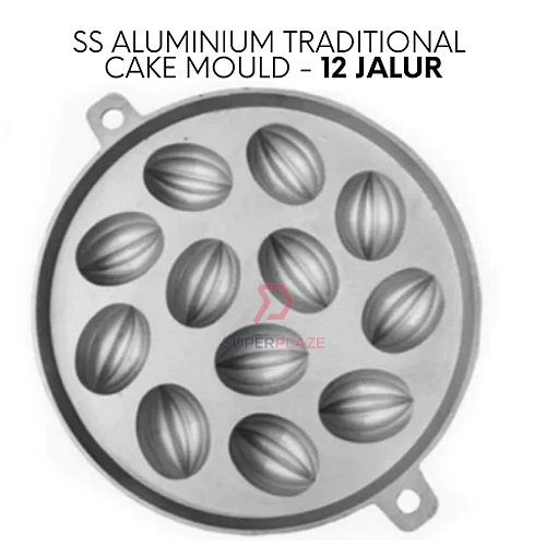 12 Jalur SS Aluminium Bahulu Mould Baker Traditional Cake Mold