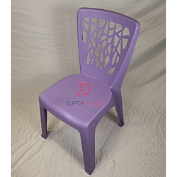Purple Color 6 Pcs 3V EZ High Quality Stackable Dining Plastic Chair Rest Chair Heavy Duty