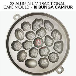 18 Bunga Campur SS Aluminium Bahulu Mould Baker Traditional Cake Mold