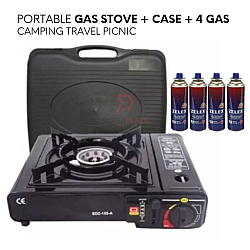 Stove Plus Case Plus 4 Butane Gas Portable Gas Stove Cartridge Steamboat Camping Travel Picnic Stove