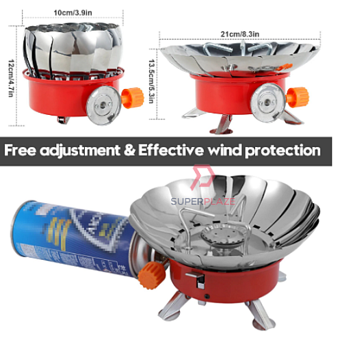 Round Lotus Style Portable Mini Camping Gas Stove