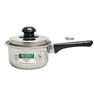 Full Set 4 Sizes Horse Stainless Steel Sauce Pot Single Handle Cooking Pan