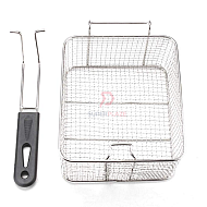 Gas Fryer GFB Stainless Steel Rectangle Frying Basket Deep Fryer Basket French Fries Chips Kitchen Tool