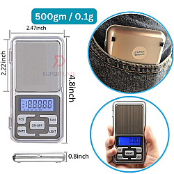 500gm 0.1g Portable Mini Jewelry Pocket Scale Jewellery Gold Diamond Accuracy Scale Medicines Herbs