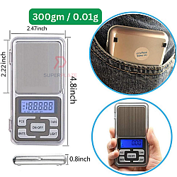 300gm 0.01g Portable Mini Jewelry Pocket Scale Jewellery Gold Diamond Accuracy Scale Medicines Herbs