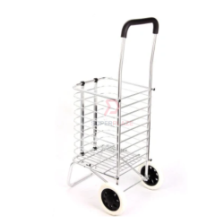 2 Wheels Plus Bag 206 Foldable Aluminium Shopping Cart Carbon Steel Market Trolley Travel Cart
