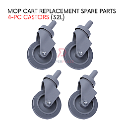 4 Pcs Castor For 32L Mop Cart Replacement Spare Parts Janitor Housekeeping