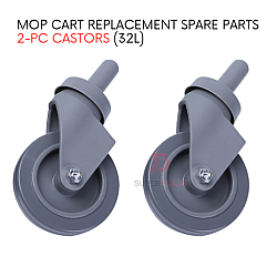 2 Pcs Castor For 32L Mop Cart Replacement Spare Parts Janitor Housekeeping