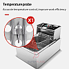 8 Liters 2.5Kw Electric Commercial Deep Fryer Fast Food Western French Fried