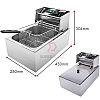 8 Liters 2.5Kw Electric Commercial Deep Fryer Fast Food Western French Fried