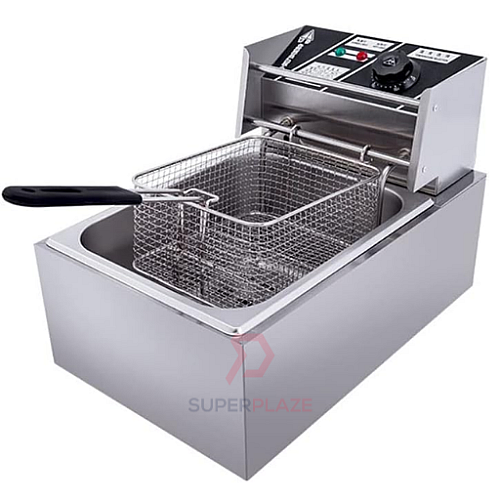 8 Liters 2.5Kw Electric Commercial Deep Fryer Fast Food Western French Fried