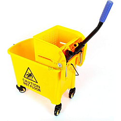 20 Liters Mop Wringer Pail Mop Bucket Cart Janitor Cleaner Casters Mop