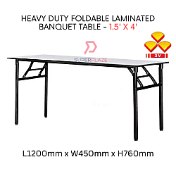 3V 1.5x4 Feet Heavy Duty Laminated Wood Top Banquet Table Folding Function Table