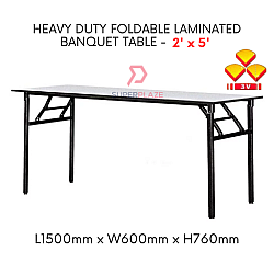 3V 2x5 Feet Heavy Duty Laminated Wood Top Banquet Table Folding Function Table