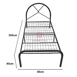 Orange Mix Silver Pesaro PR9001F 2B Foldable Single Size Bed Frame Netting Base Divan Strong Bed