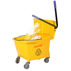 32 Liters XL Mop Wringer Pail Mop Bucket Cart Janitor Cleaner Cart Casters Mop