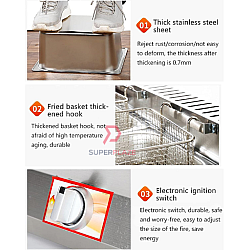 8 Liters Single Stove plus Regulator Gas Multifunctional Cooker Gas Ventilation Deep Oden Cooker