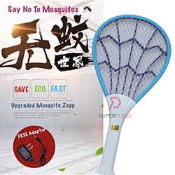 Rechargeable Electric Insect Killer Racket LED Light Mosquito Fly Killer Racket Perangkap Nyamuk Lalat Serbaguna