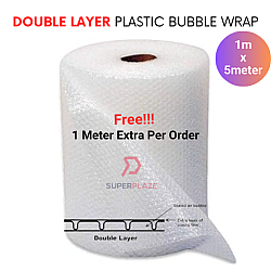 1m x 5meter Double Layer Customized Length Plastic Bubble Wrap 1 Meter Width