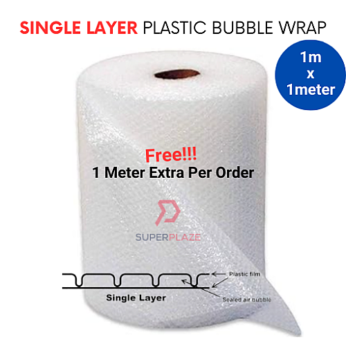 1m x 1meter Single Layer Customized Length Plastic Bubble Wrap 1 Meter Width