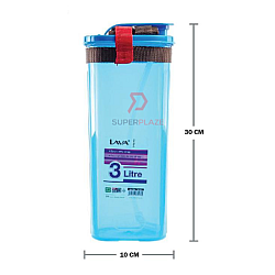 3 Liters Lava BPA Free Water Tumbler Bottle Straw And Strip Bag Mineral Carrier Tupperware