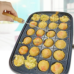 2 Pcs Takoyaki Stick Bubble Egg Waffle Pan Cake Multipurpose Stick Cooking Stick BBQ Fork