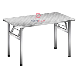 L180xW60xH75cm Stainless Steel Folding Table Portable Banquet Table Function Working Bazaar Study Dining Table