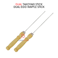 2 Pcs Takoyaki Stick Bubble Egg Waffle Pan Cake Multipurpose Stick Cooking Stick BBQ Fork