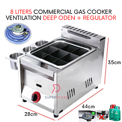8 Liters Single Stove plus Regulator Gas Multifunctional Cooker Gas Ventilation Deep Oden Cooker