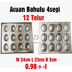 12 Telur SS Aluminium Bahulu Mould Baker Traditional Cake Mold