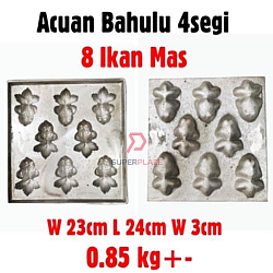 8 Ikan Mas SS Aluminium Bahulu Mould Baker Traditional Cake Mold