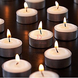 100 Pcs Tealight Candle Hi Tea Candle Unscented Smokeless Candle Wax Buffet Dome