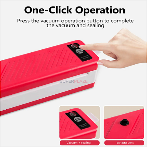 Black Automatic Electric Vacuum Sealing Machine Fresh Sealer