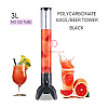 Black 3L No Ice Tube Polycarbonate Juice Tower Beer Cocktail Cold Drink ABS Beverage Dispenser