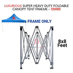 Frame Only 8x8 Feet Luxurious Super Heavy Duty Foldable Canopy Tent Gazebo Folding Portable Tent