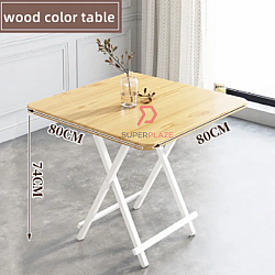 Light Wood Foldable Dining Table Kitchen Study Picnic Table Meja Makan Meja Lipat