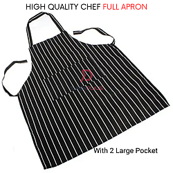 Black Stripe Full Apron High Quality Chef Apron