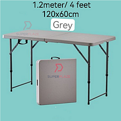 Grey 2x4 Feet Foldable Banquet Table Portable Briefcase Exhibition Folding Picnic Market Table