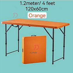 Orange 2x4 Feet Foldable Banquet Table Portable Briefcase Exhibition Folding Picnic Market Table