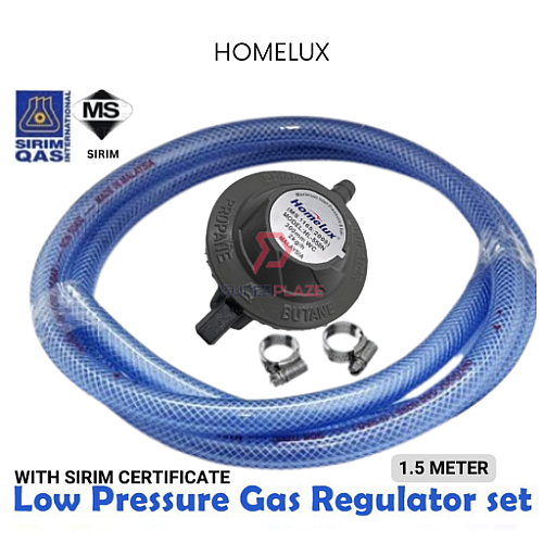Homelux Sirim Certified Low Pressure Regulator Set LPG Gas Cylinder Head