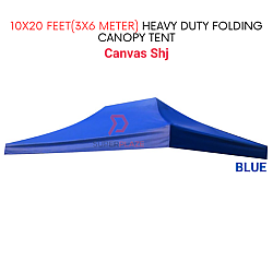 Blue 10x20 Feet Canopy Canvas Replacement Gazebo Canvas Market Tent Cover Only